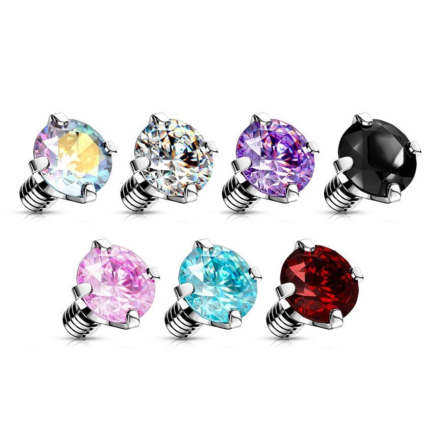 Levně S4U Náhradní kamínek k labretě, průměr 3 mm (čirá) - ND004-03C