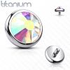 Náhradní kamínek k dermálu TITAN, závit 1,6 mm, 4mm (černá)