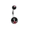 Piercing do pupíku - banánek (černá)