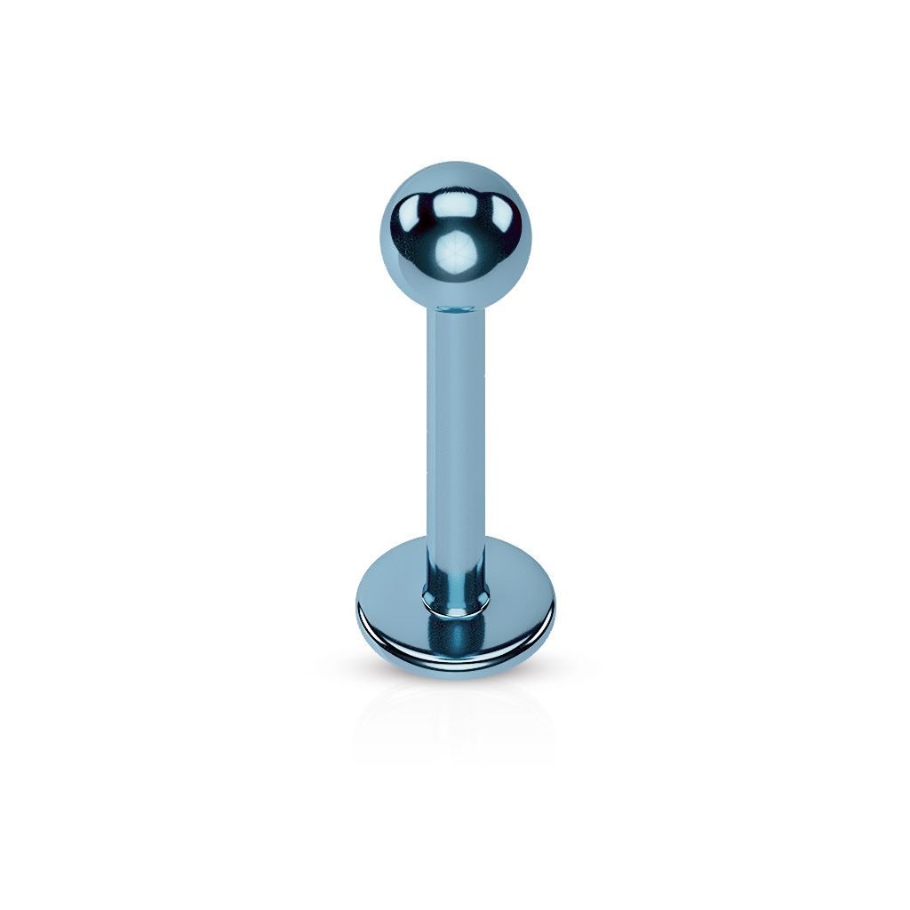 Levně Piercing do brady - labreta (světle modrá, 1,2 x 6 x 3 mm) - LB1035LB-1206