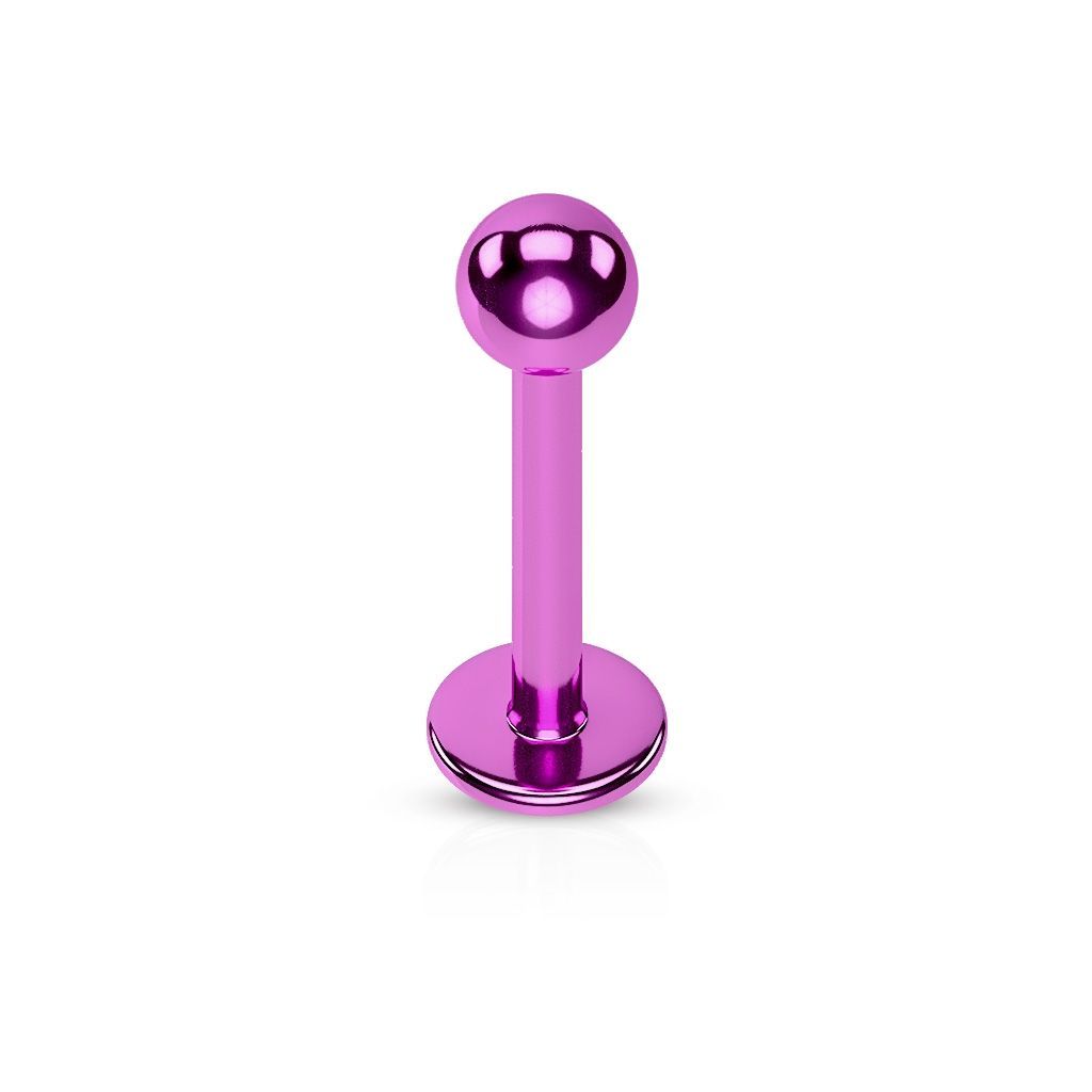 Levně Piercing do brady - labreta (fialová, 1,2 x 6 x 3 mm) - LB1035A-1206