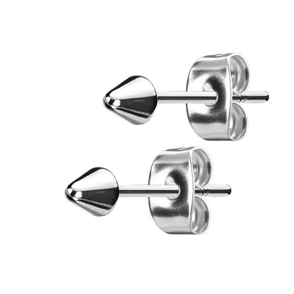 Ocelové náušnice - špičky (3 x 3 mm)