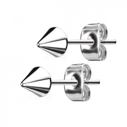 Ocelové náušnice - špičky (4 x 4 mm)