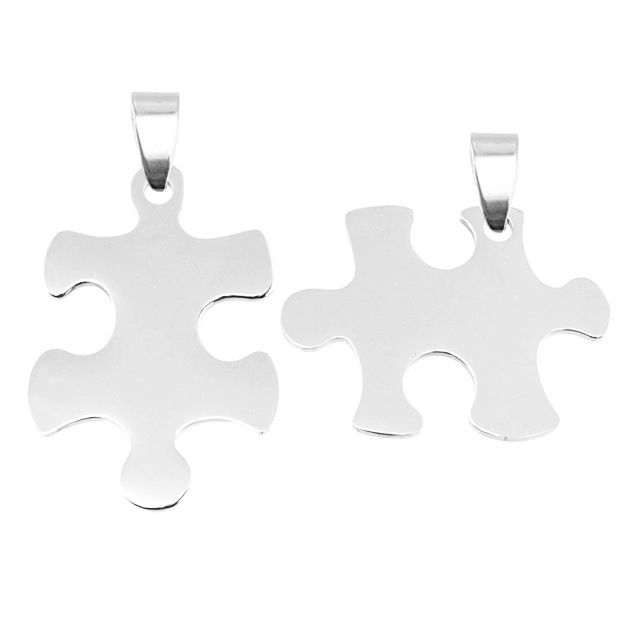 S4U Ocelový přívěsek - destička puzzle celé - DR1294