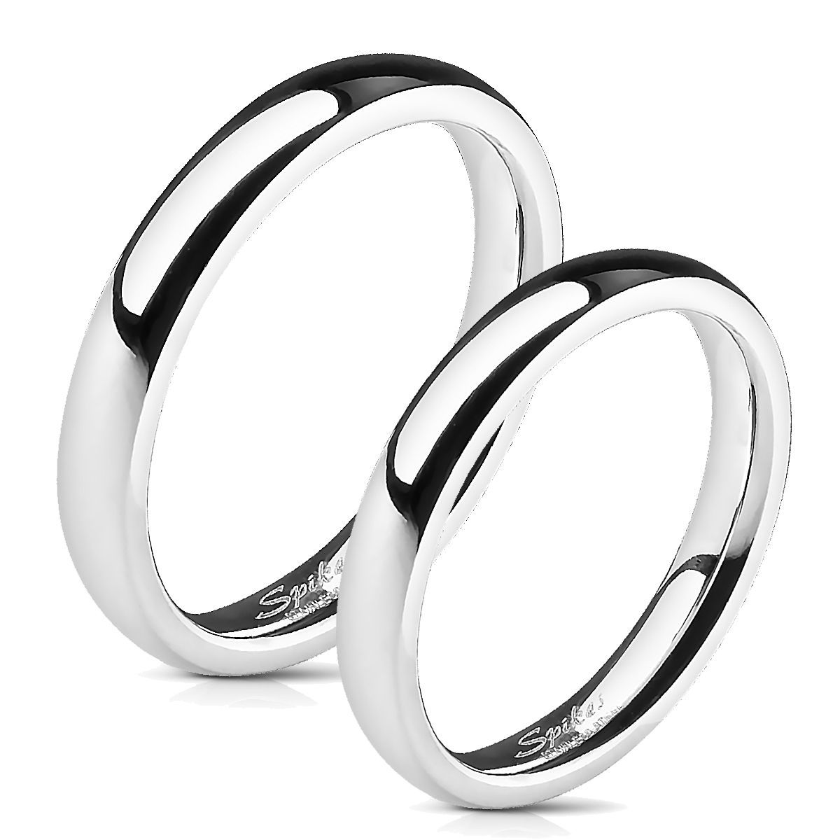 Levně OPR1232 Snubní prsteny ocel š. 3 mm - pár