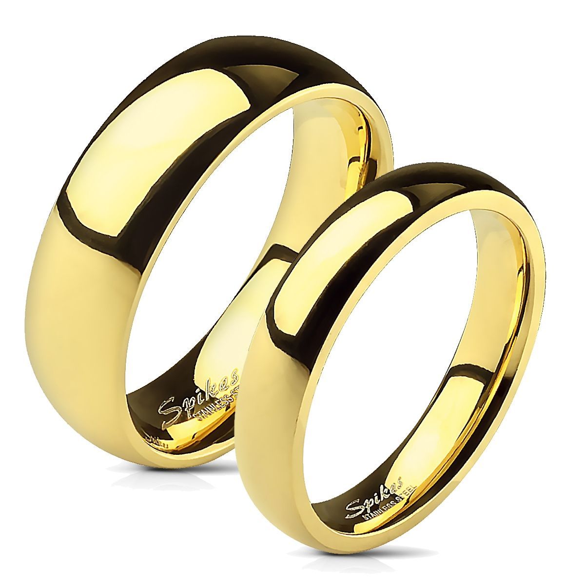 OPR1495 Snubní prsteny chirurgická ocel š. 6 + 4 mm - pár - OPR1495-4+6