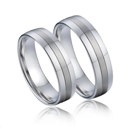 NUBIS NSS1000 Snubní prsteny chirurgická ocel - pár