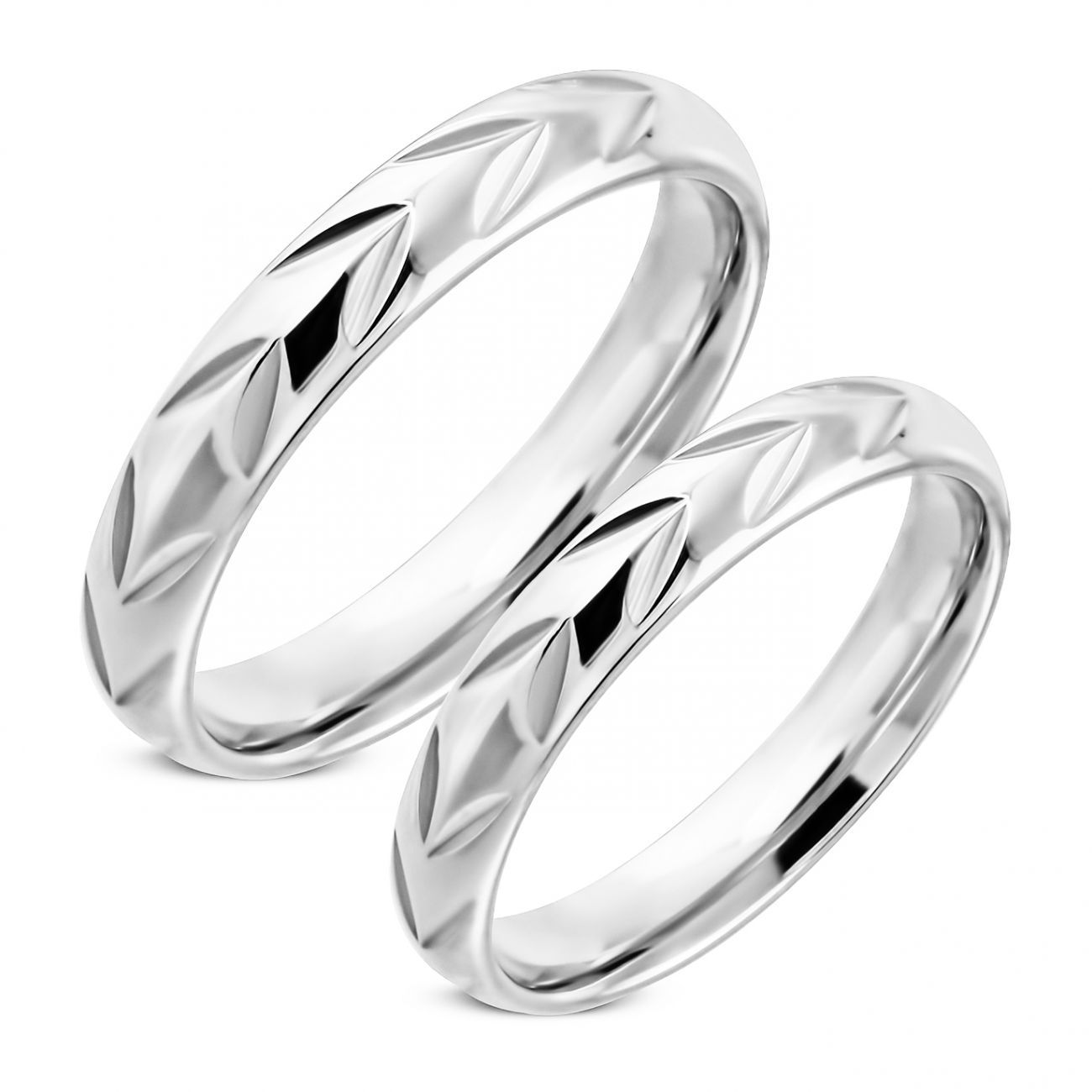 NUBIS NSS3002 Snubní prsteny chirurgická ocel - pár