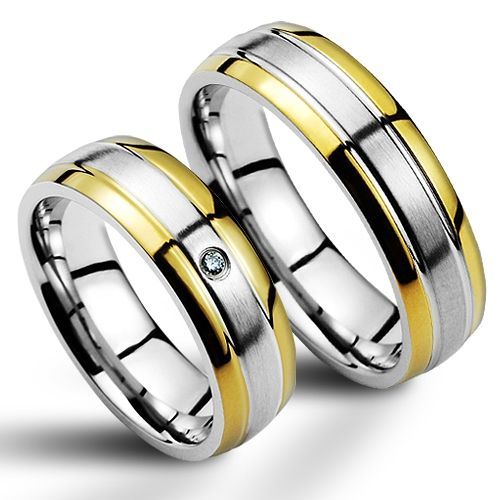 NUBIS NSS1007 Snubní prsteny chirurgická ocel - pár