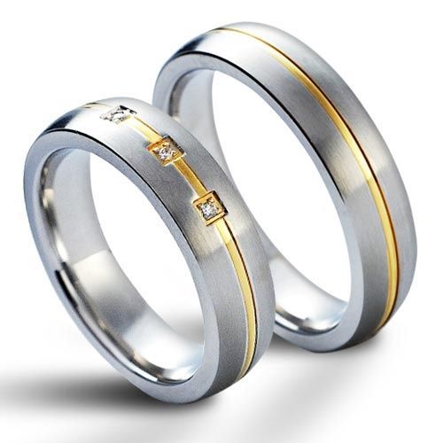 NUBIS NSS1009 Snubní prsteny chirurgická ocel - pár