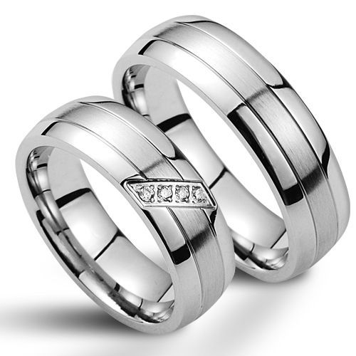 NUBIS NSS1001 Snubní prsteny chirurgická ocel - pár - NSS1001,NSS1000