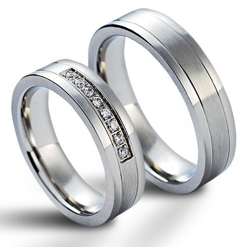 NUBIS NSS1006 Snubní prsteny chirurgická ocel - pár