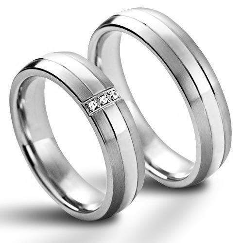 NUBIS NSS1021 Snubní prsteny chirurgická ocel - pár