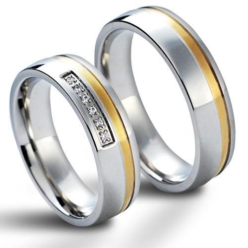 NUBIS NSS1018 Snubní prsteny chirurgická ocel - pár