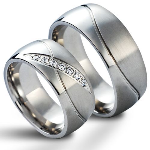 NUBIS NSS1019 Snubní prsteny chirurgická ocel - pár