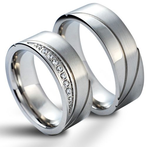 NUBIS NSS1017 Snubní prsteny chirurgická ocel - pár