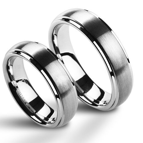 NUBIS NWF1008 Wolframové snubní prsteny - pár