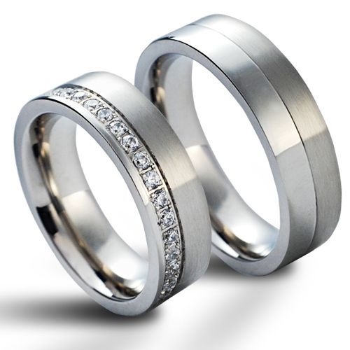 NUBIS NSS1012 Snubní prsteny chirurgická ocel - pár