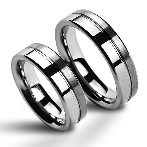 NUBIS NWF1001 Wolframové snubní prsteny - pár