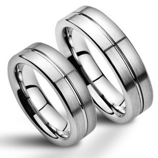 NWF1054 Wolframové snubní prsteny - pár