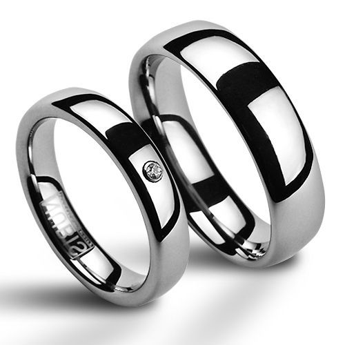 NUBIS NWF1025-4Zr Wolframové snubní prsteny - pár