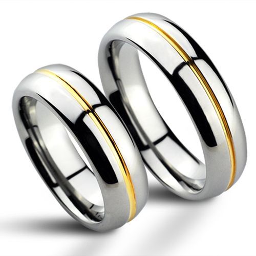 NUBIS NWF1027-SL Wolframové snubní prsteny - pár