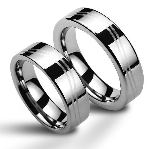 NUBIS NWF1042 Wolframové snubní prsteny - pár