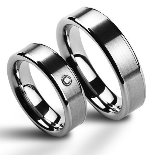 NUBIS NWF1003-Zr Wolframové snubní prsteny - pár