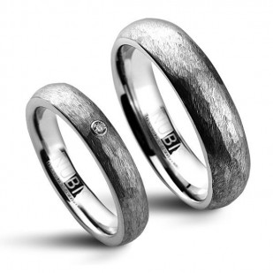 NWF1010-Zr Wolframové snubní prsteny - pár