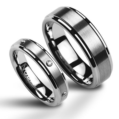 NUBIS NWF1005-Zr3 Wolframové snubní prsteny - pár