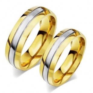OPR0055 Ocelové snubní prsteny - pár