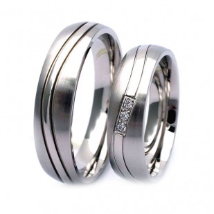 NSS3011 Snubní prsteny ocel - pár