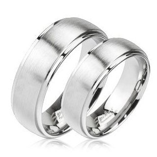 OPR1454 Snubní prsteny ocel - pár