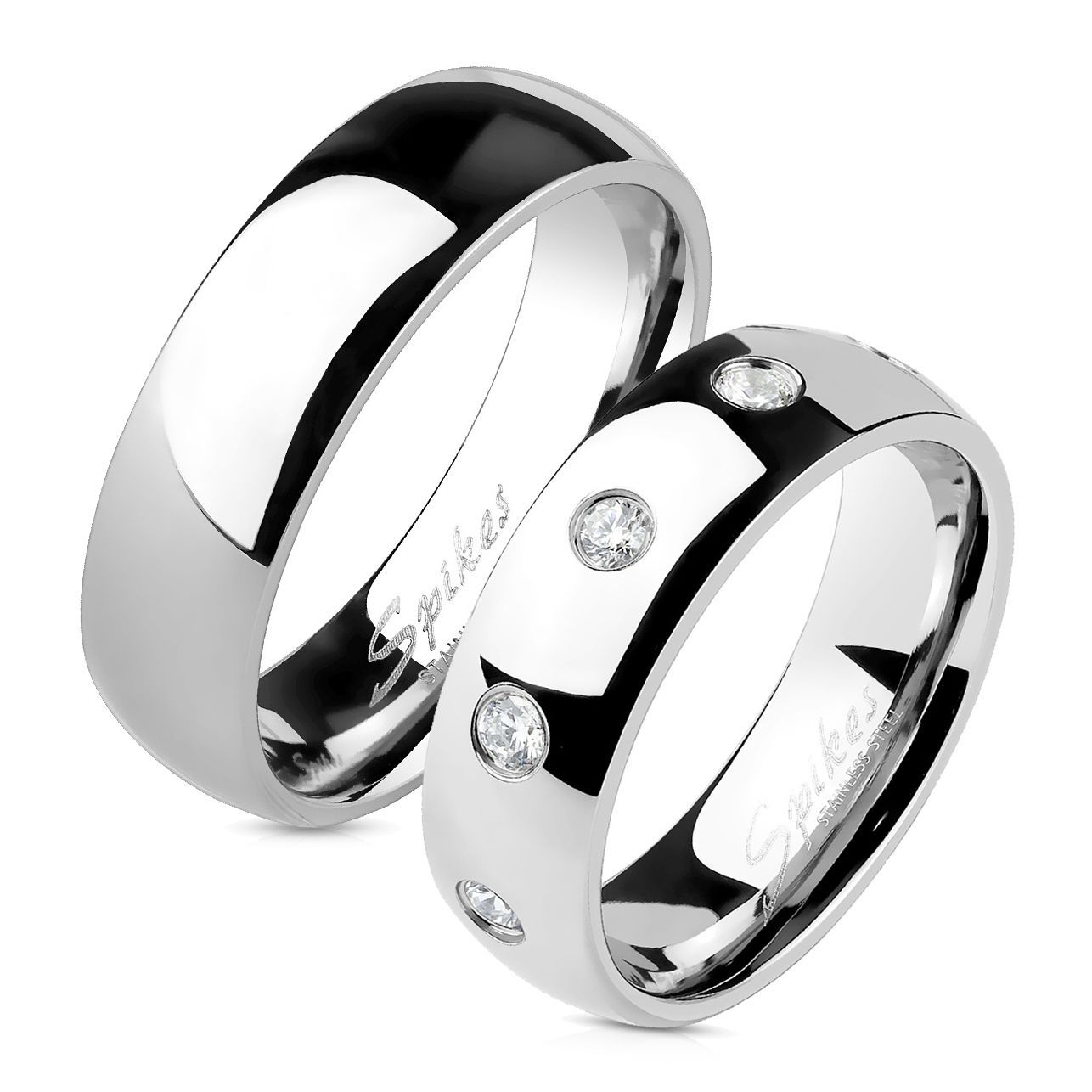 OPR1234 + OPR0100 Snubní prsteny ocel š. 6 mm - pár - OPR1234.OPR0100