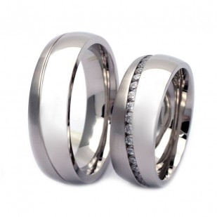 NSS3012 snubní prsteny ocel - pár