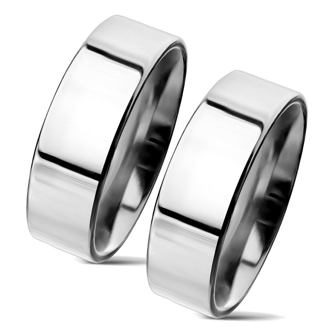 NUBIS NSS3004 Snubní prsteny chirurgická ocel 6mm - pár - NSS3004-6