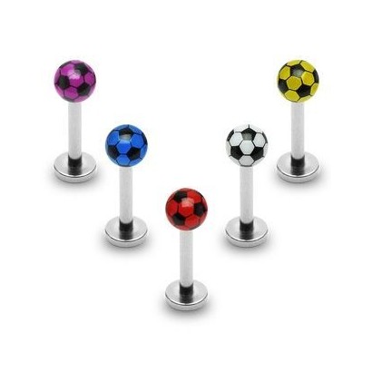 Piercing do brady - labreta - fotbalový míč