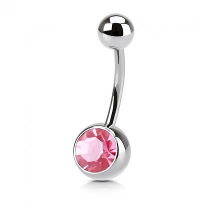 Piercing do pupíku - banánek (růžová)