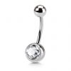 Piercing do pupíku - banánek (tmavě růžová)