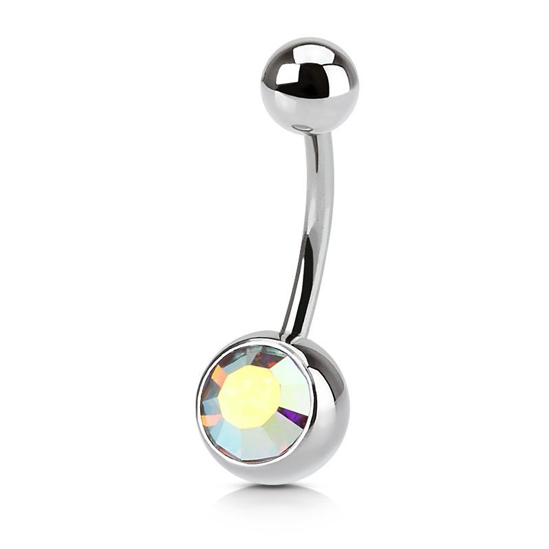 Piercing do pupíku - banánek (duhová) - BS01001-AB
