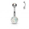 Piercing do pupíku zdobený Crystals from Swarovski® (čirá)