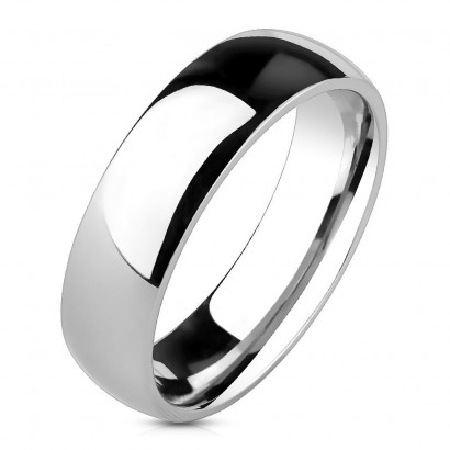 Ocelový prsten lesklý, šíře 6 mm (69)