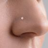 Zahnutý piercing do nosu hvězdička (tyrkysová)