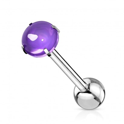 Piercing do jazyku (fialová)