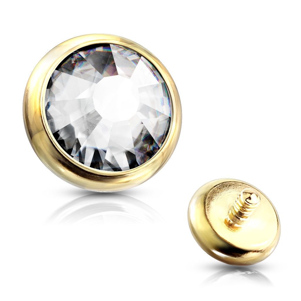 Levně S4U Zlacený ozdobný kamínek k mikrodermálu (4 mm) - MD018-04GDC