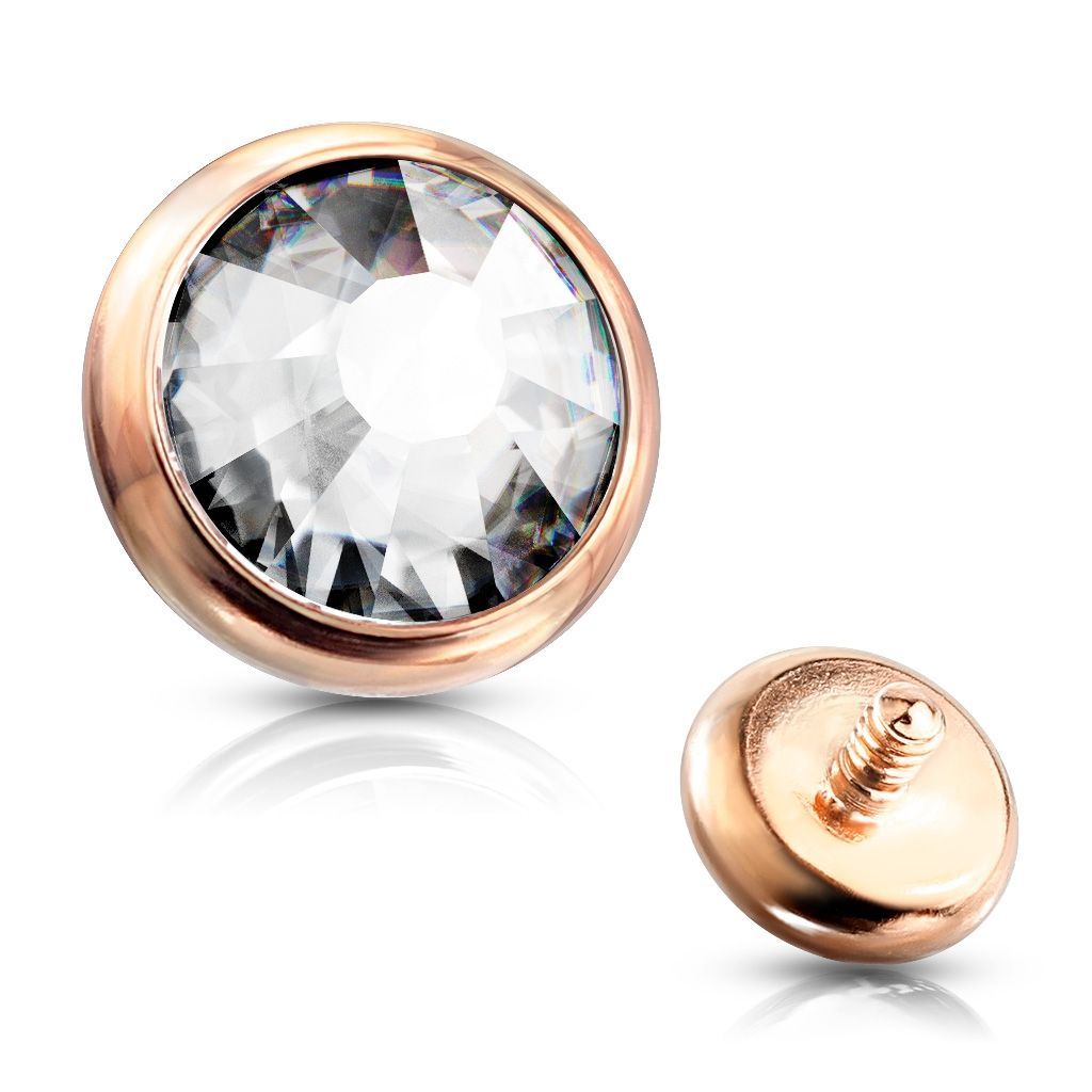 Zlacený ozdobný kamínek k mikrodermálu (5 mm) - MD018-05RDC