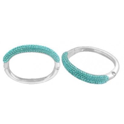 Náramek s krystalky Swarovski chirurgická ocel Aqua