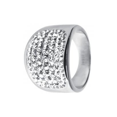 Prsten chirurgická ocel s krystaly Swarovski RSSW10 crystal