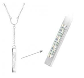 Levně Náhrdelník se Swarovski krystalky chirurgická ocel NSSW04CZAB