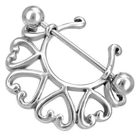 Levně Piercing do bradavky chirurgická ocel LCNP075